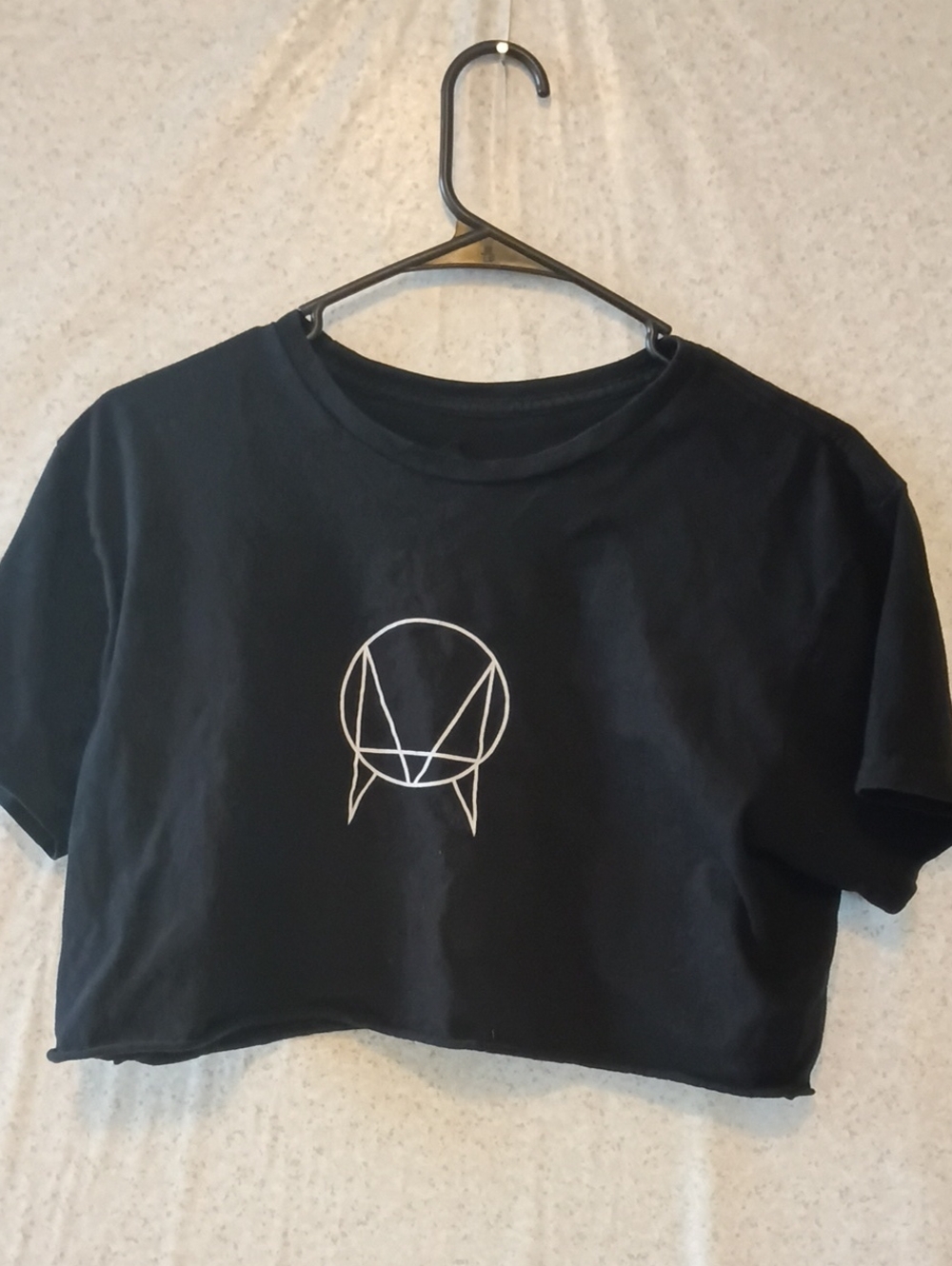 Black Graphic Crop Tee - Unbranded Women’s Short Sleeve Top